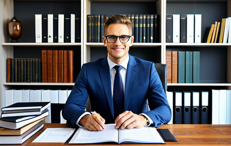 **

A professional business advisor in a stylish, fully clothed business attire, sitting at a wooden desk surrounded by books and documents in a bright, modern home office.  "Safe for work", "appropriate content", "fully clothed", "professional", "perfect anatomy", "correct proportions", "natural pose", "well-formed hands", "proper finger count", "natural body proportions", "high quality", "professional photography".

**