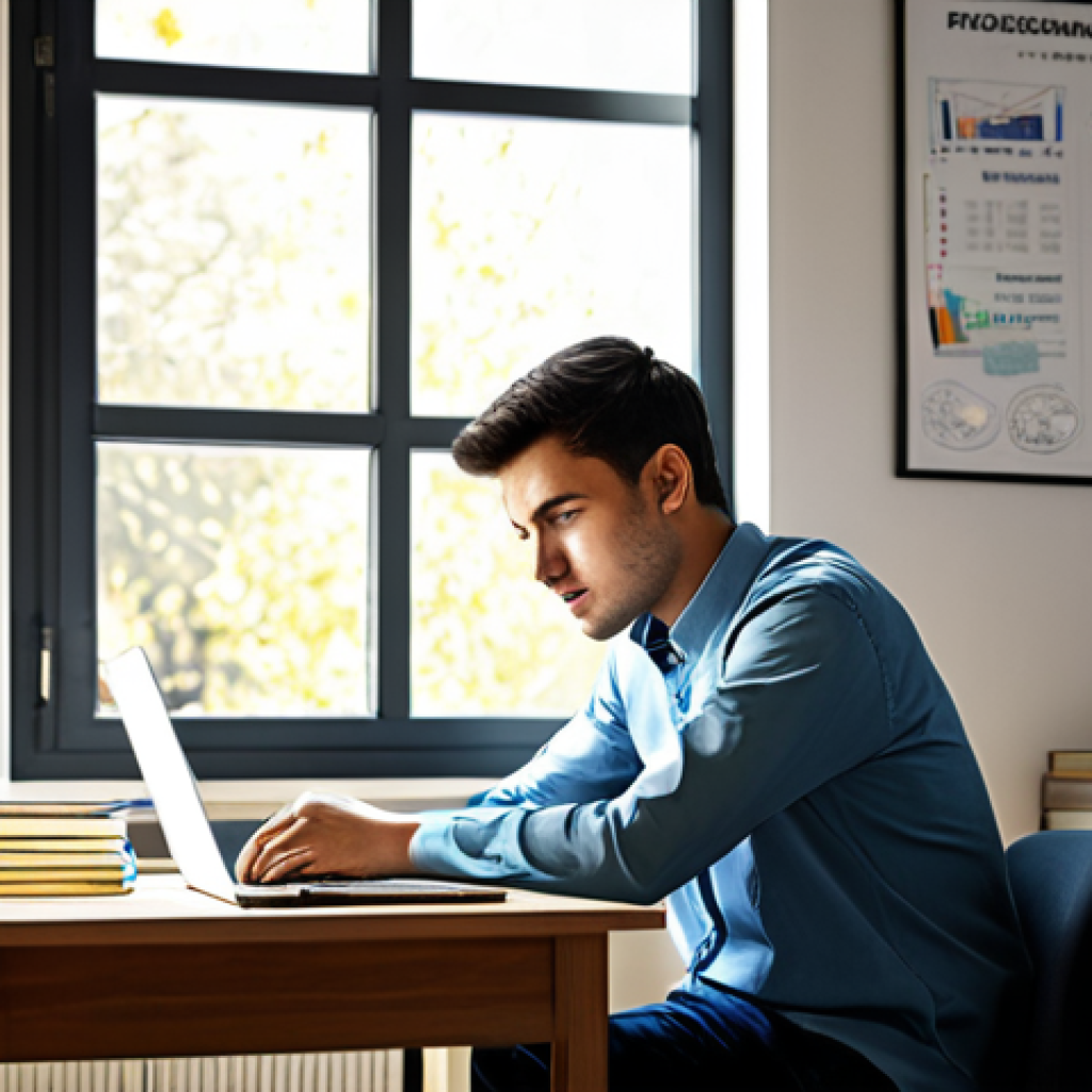 Overcoming Study Block - Business Consultant Exam**

"A determined student, fully clothed in casual but smart attire, sitting at a desk overflowing with books and notes, looking frustrated but hopeful. Sunlight streams through a window, illuminating a motivational poster with an Italian quote about perseverance. In the background, a laptop displays a complex business plan. Perfect anatomy, correct proportions, natural pose, safe for work, appropriate content, fully clothed, professional, modest, family-friendly, high quality, digital art."

**