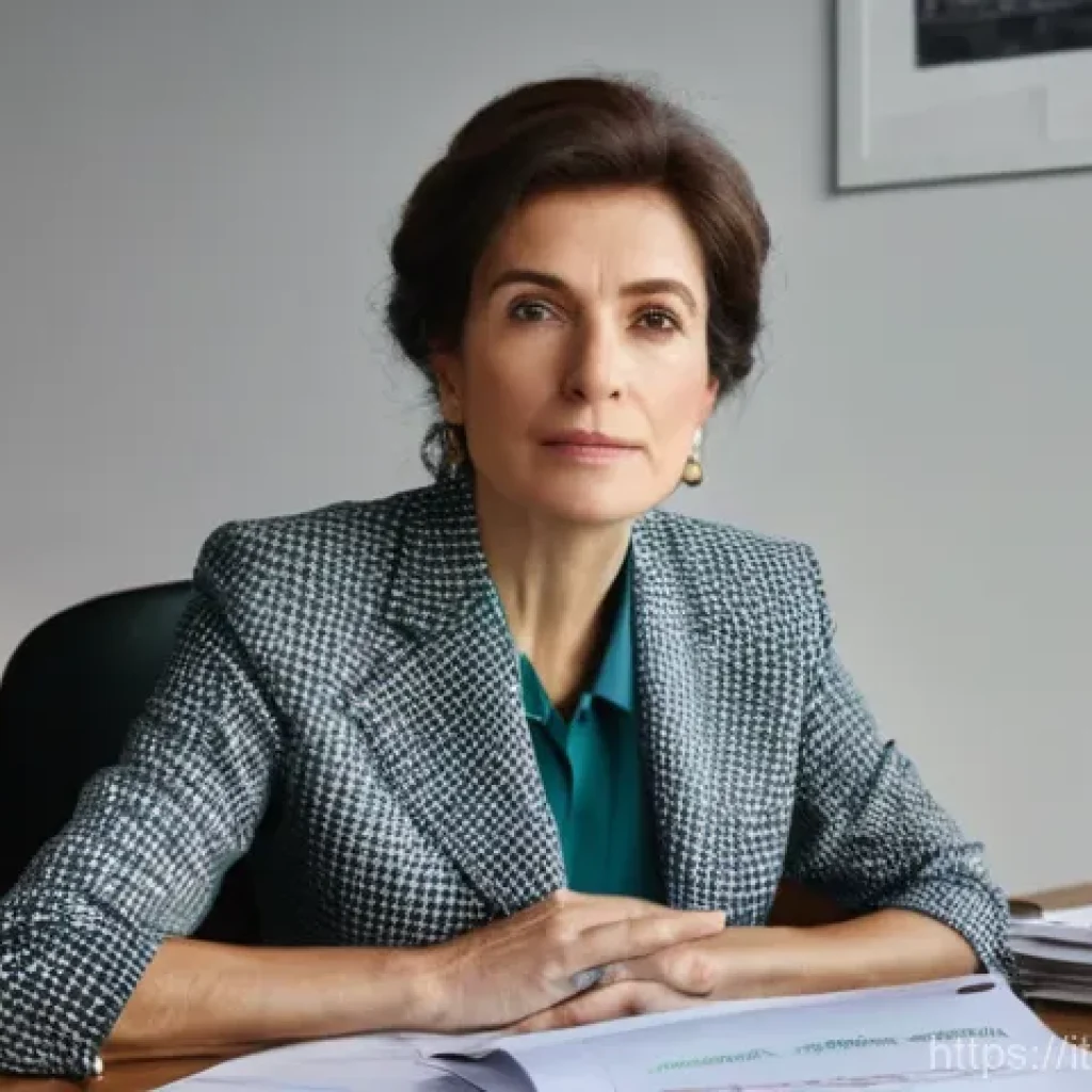 기업경영지도사와 기업 진단 프로세스 - **Prompt:** An Italian entrepreneur, a woman in her late 40s or early 50s, with a thoughtful and sli...