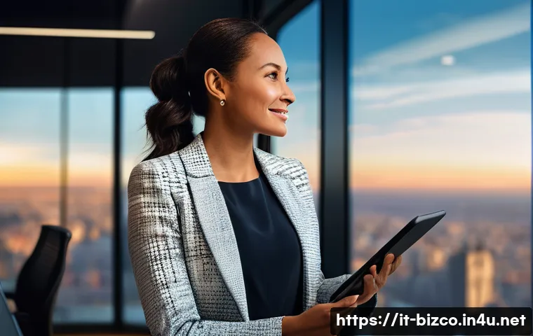 기업경영지도사 관련 산업 트렌드 - **Prompt:** A dynamic, modern business consultant, a woman in her late 30s of Italian descent, dress...