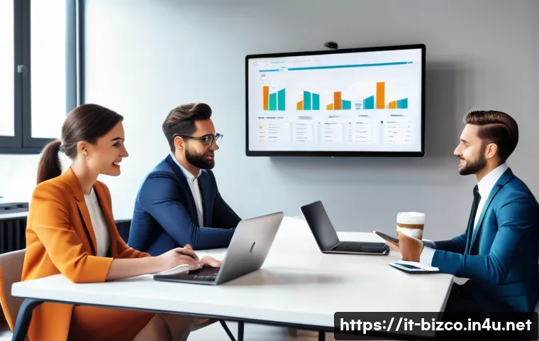 기업경영지도사 필수 경영 실무 팁 - A modern Italian small business office scene showing a diverse team of professionals collaborating a...