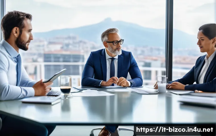 기업경영지도사 이론과 실무의 차이 - A professional Italian business consultant in a modern office setting, dressed in elegant business a...